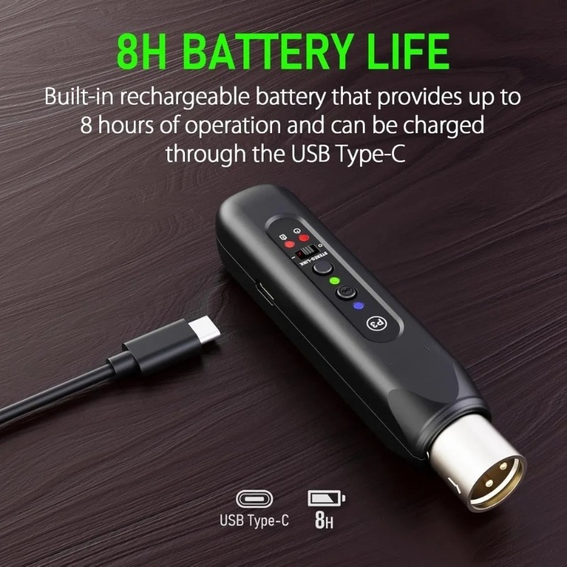 Bluetooth Adapter Receiver - Wireless XLR Bluetooth Receiver - Rechargeable