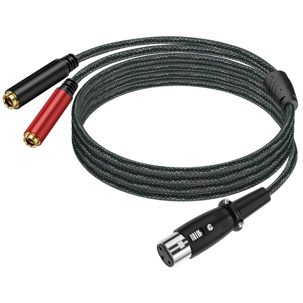3Pin XLR Female To Dual 6.35mm - Earphone Splitter Jack 评论和价格
