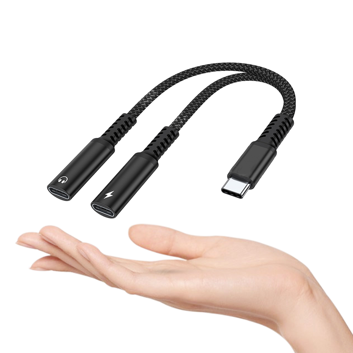2 IN 1 USB C Splitter to Dual  - Earphone Splitter Jack 评论和价格