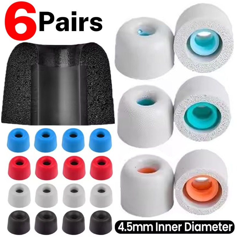 6/1Pairs Soft Memory Foam Earb - Earphone Foam Tip 评论和价格