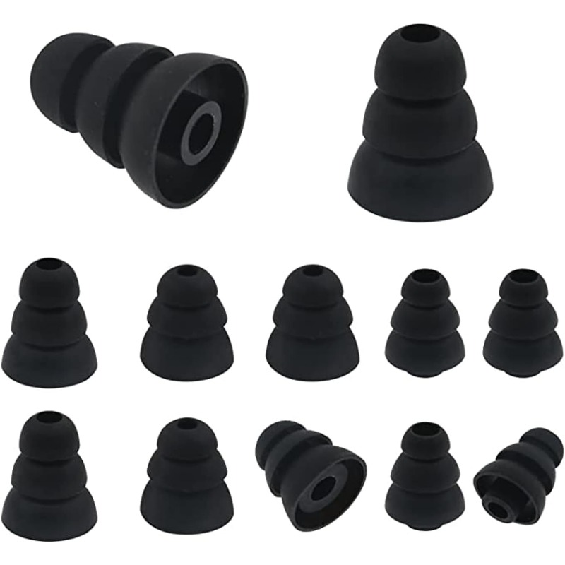 For 6pcs S/M/L Size Noise Isol - Silicone Ear Tip Replacement 评论和价格
