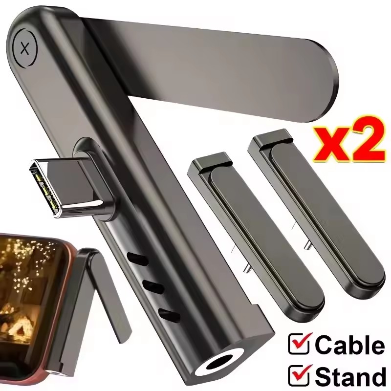 2/1PCS Portable USB C To 3.5mm - Headphone Stand Desk 评论和价格