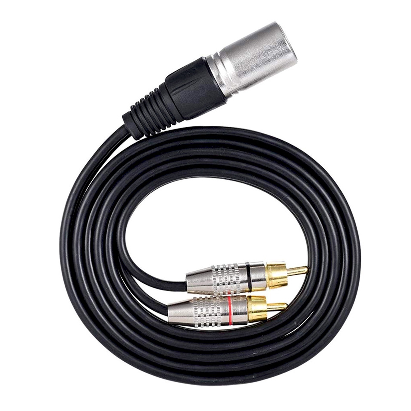 1 XLR Male to 2 RCA Male Plug  - Audio Splitter Y 评论和价格