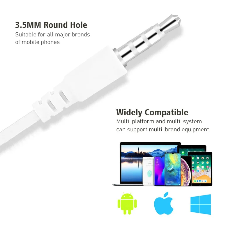 1/2/3/4Pcs Universal 3.5mm Ste - Wired Earphone Mic 评论和价格