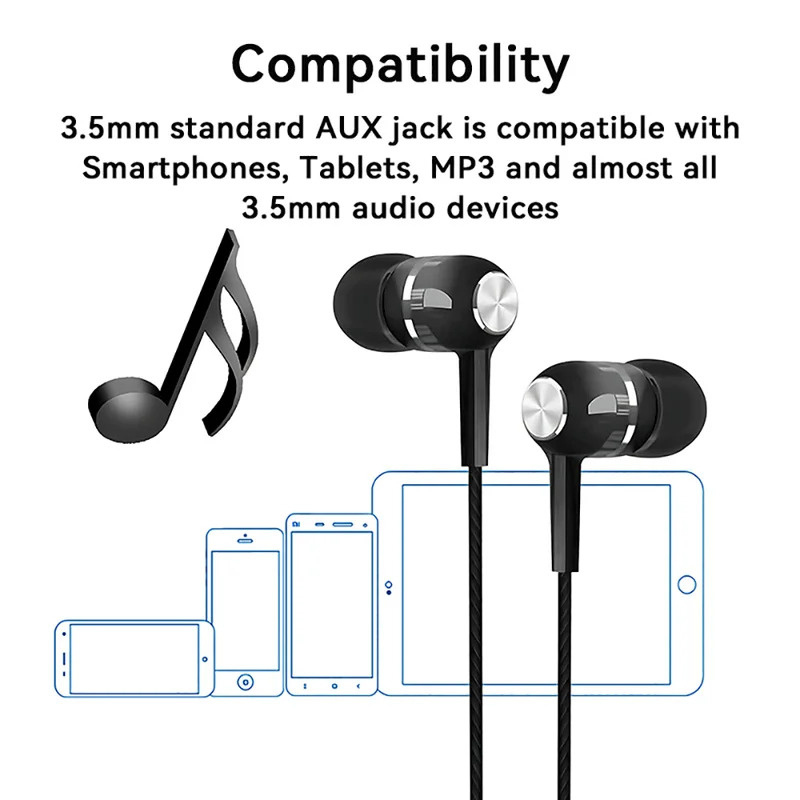 1/2/3/4Pcs 3.5mm Wired Earphon - Wired Earphone Mic 评论和价格