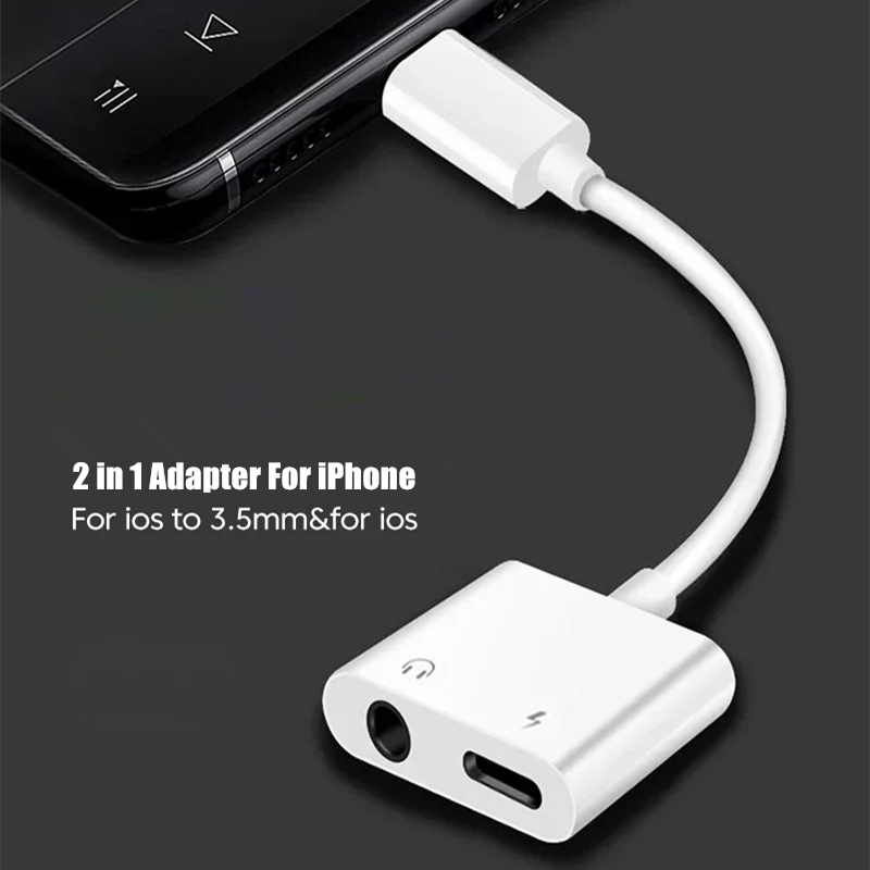 2 in 1 iOS to 3.5mm Jack Audio - Earphone Splitter Jack 评论和价格