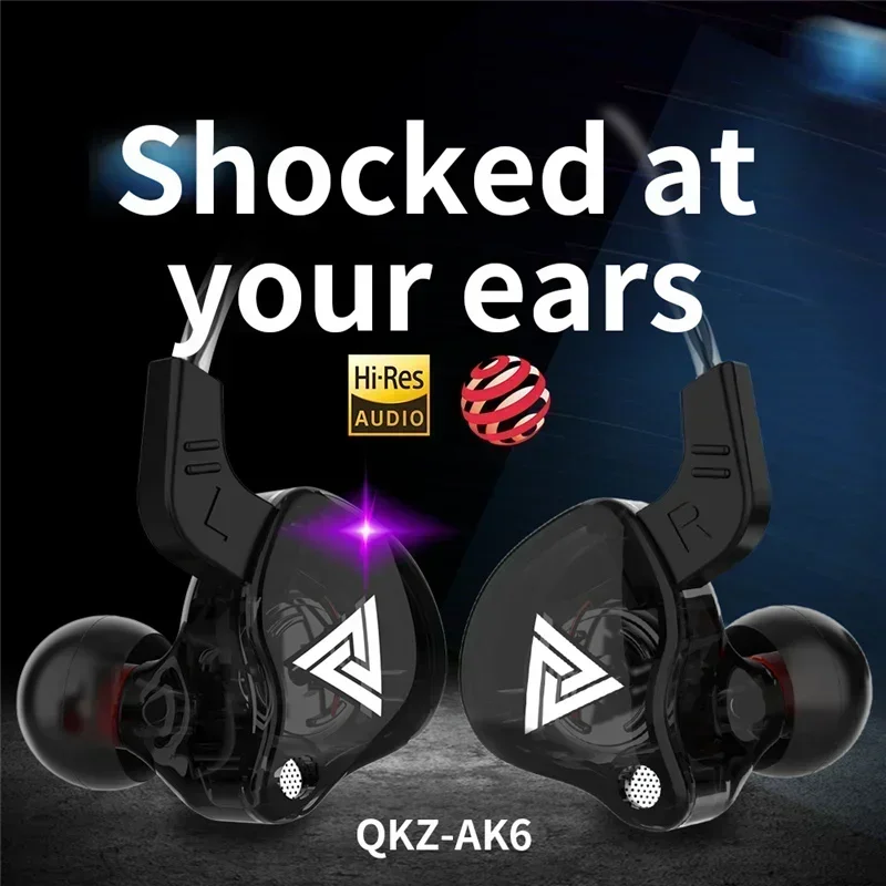 NEW QKZ AK6 Copper Driver HiFi - Wired Earphone Mic 评论和价格