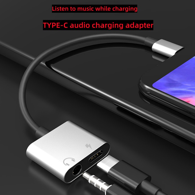 2 in 1 Audio Adapter Type C To - Audiophile Headphone Wired 评论和价格