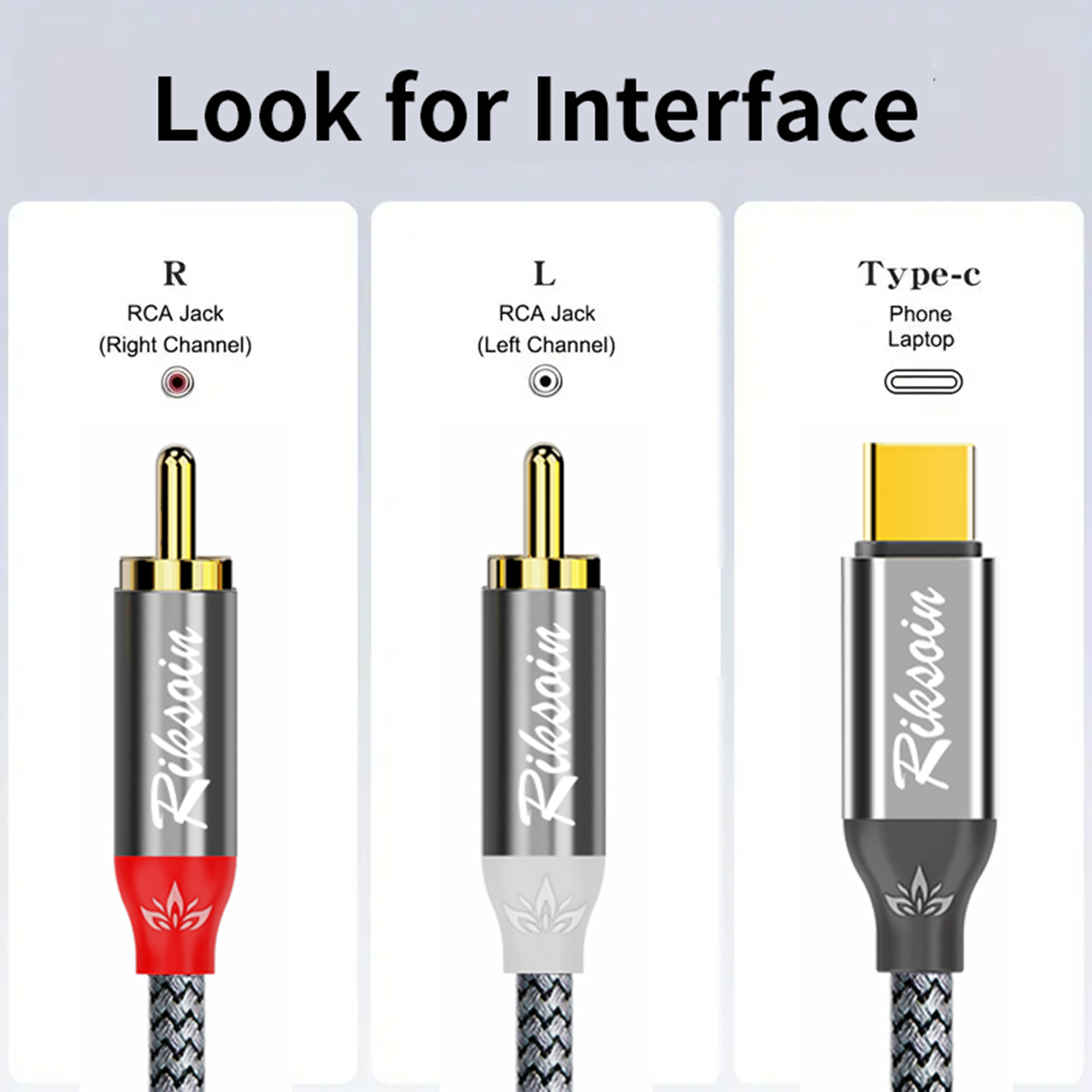 USB C to 2RCA Stereo Cable Y S - Audio Splitter Y 评论和价格
