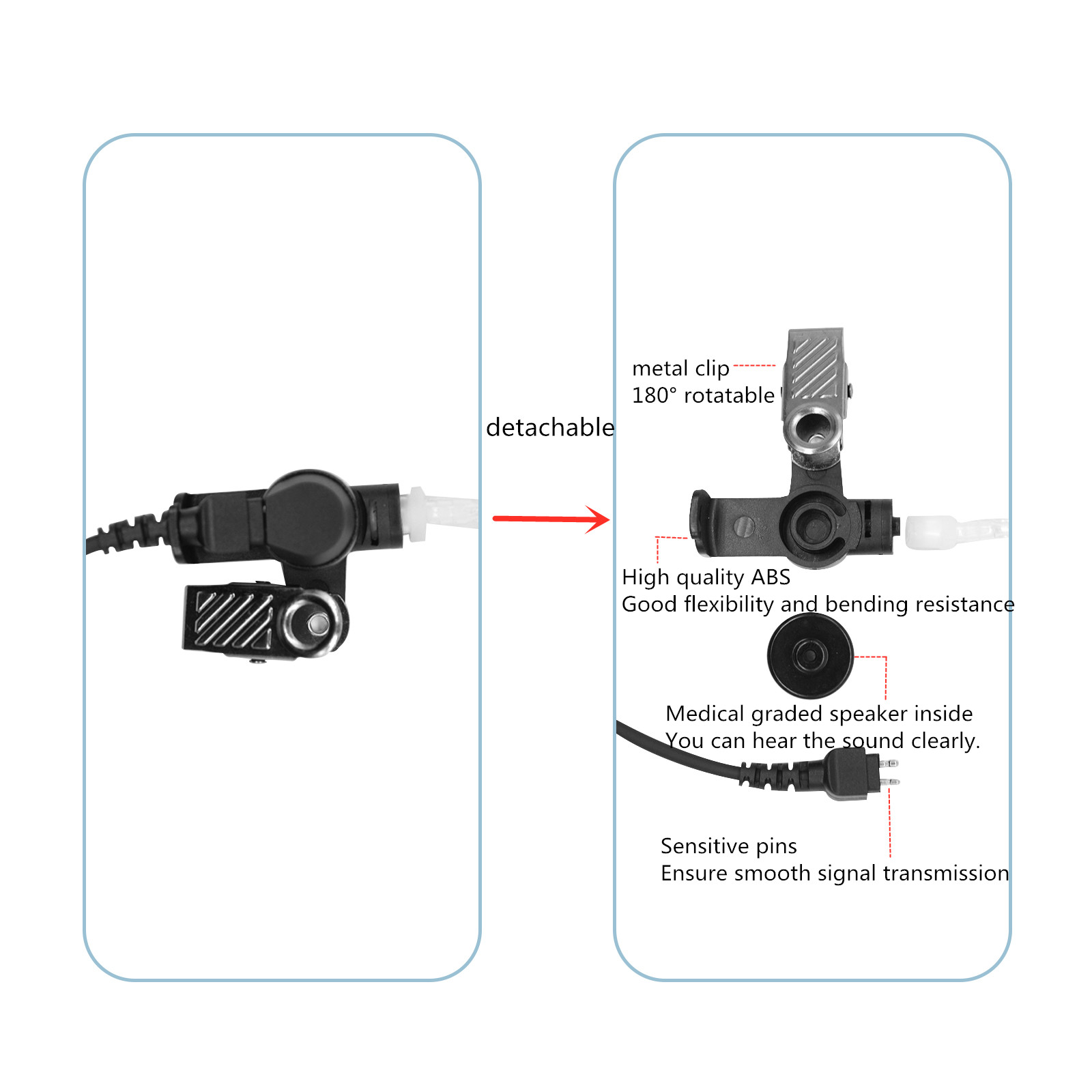 Earpiece Surveillance Kit, Wal - Wired Earphone Mic 评论和价格