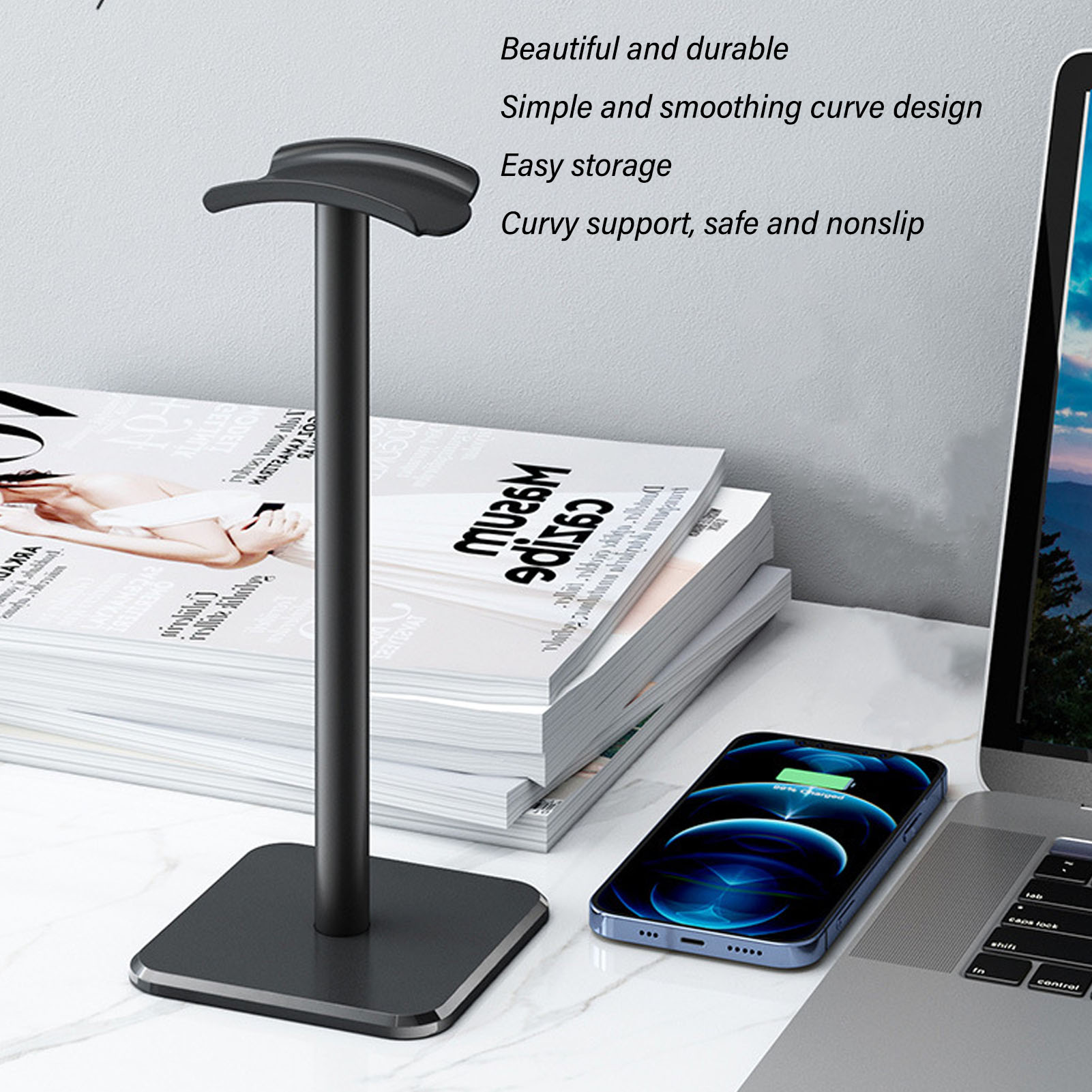 Headphone Stand Rounded Corner - Headphone Stand Desk 评论和价格