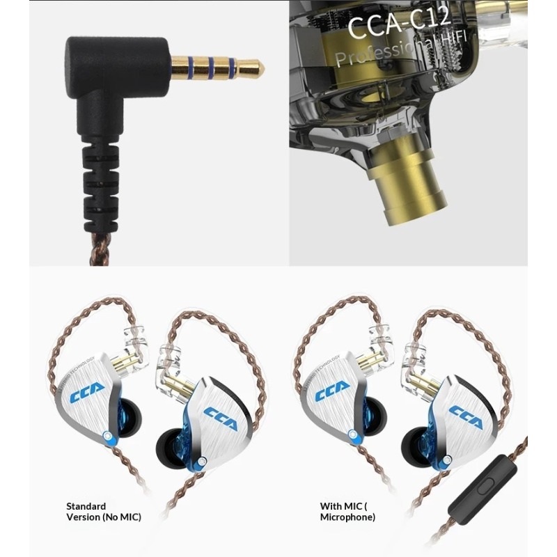 CCA C12 Earphones Hi-Fi Audiop - Audiophile Headphone Wired 评论和价格