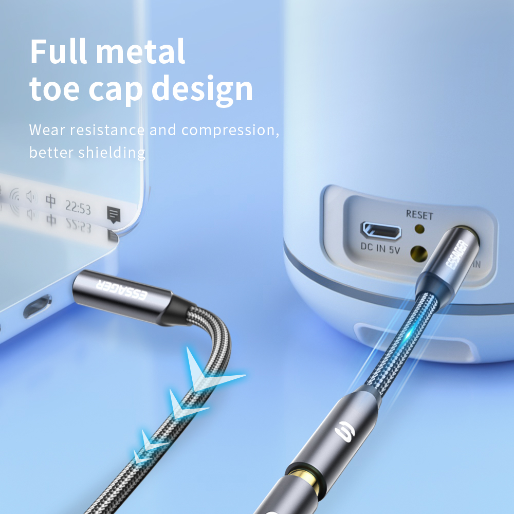 ESSAGER Headphone Extension Ca - Earphone Splitter Jack 评论和价格