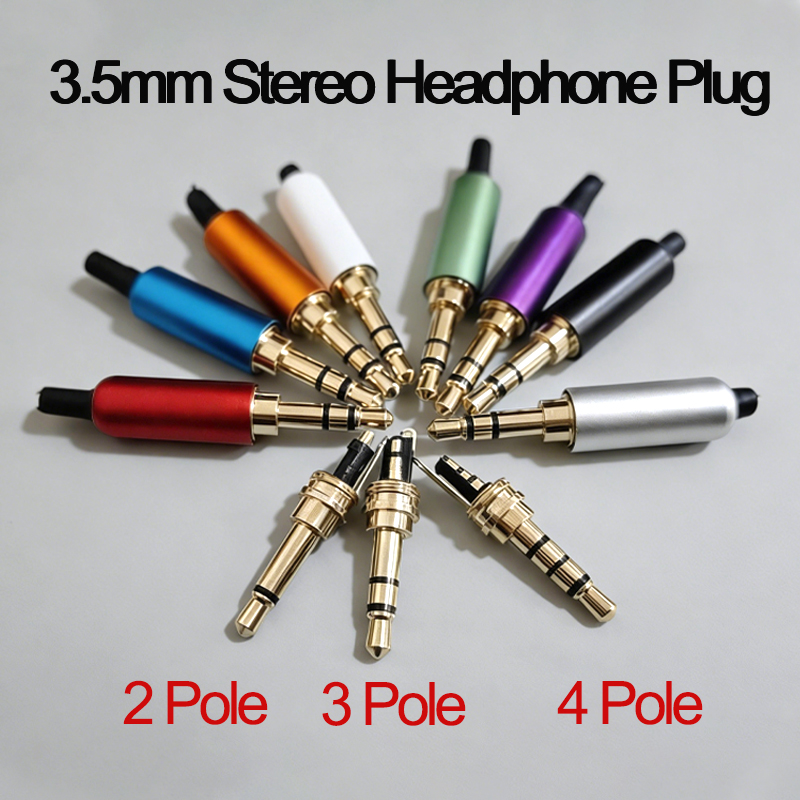 1PC 3.5MM Audio Connector 2/3/ - Audiophile Headphone Wired 评论和价格