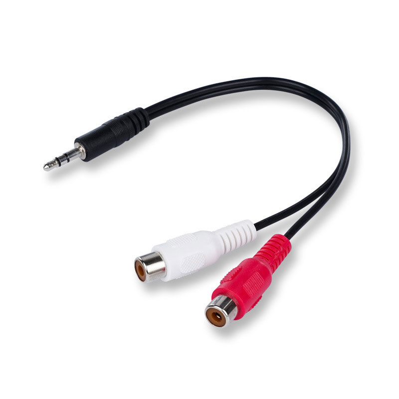 3.5 Jack Male to 2RCA 2AV Fema - Earphone Splitter Jack 评论和价格