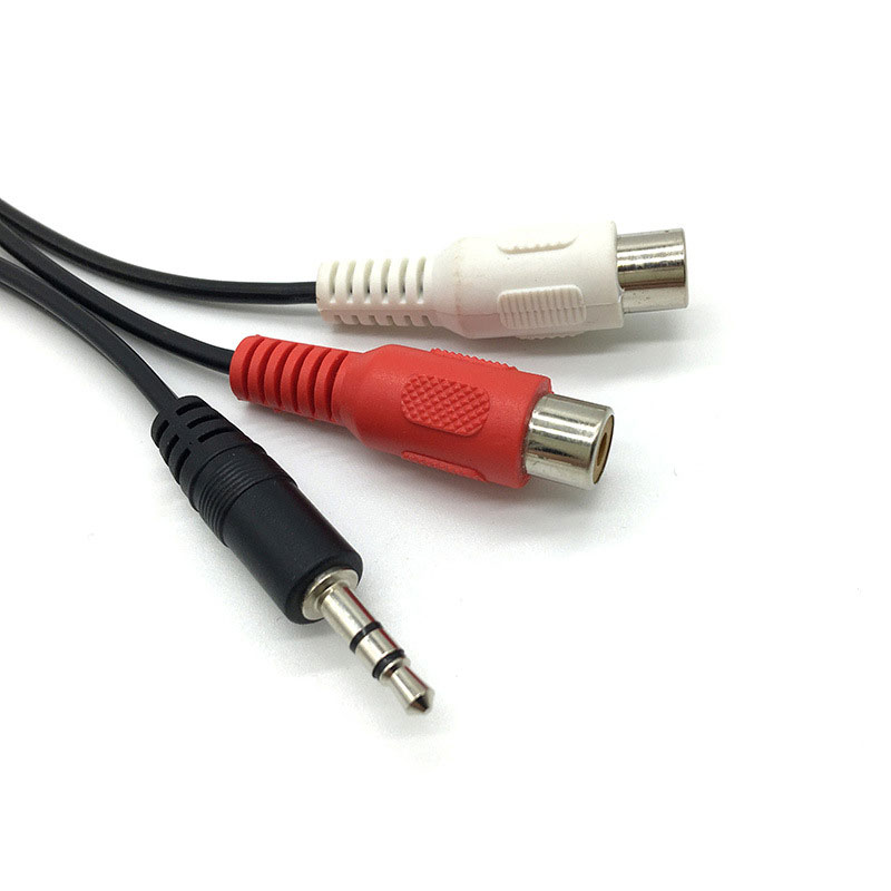 3.5 Jack Male to 2RCA 2AV Fema - Earphone Splitter Jack 评论和价格