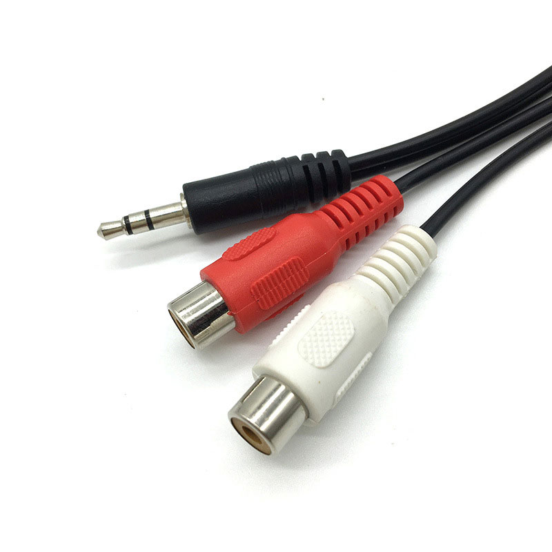 3.5 Jack Male to 2RCA 2AV Fema - Earphone Splitter Jack 评论和价格