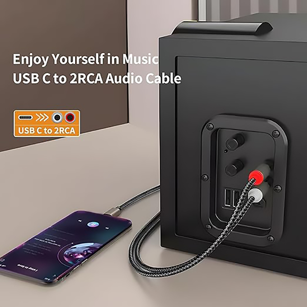 USB C to 2 RCA Audio Cable, Ty - Earphone Splitter Jack 评论和价格